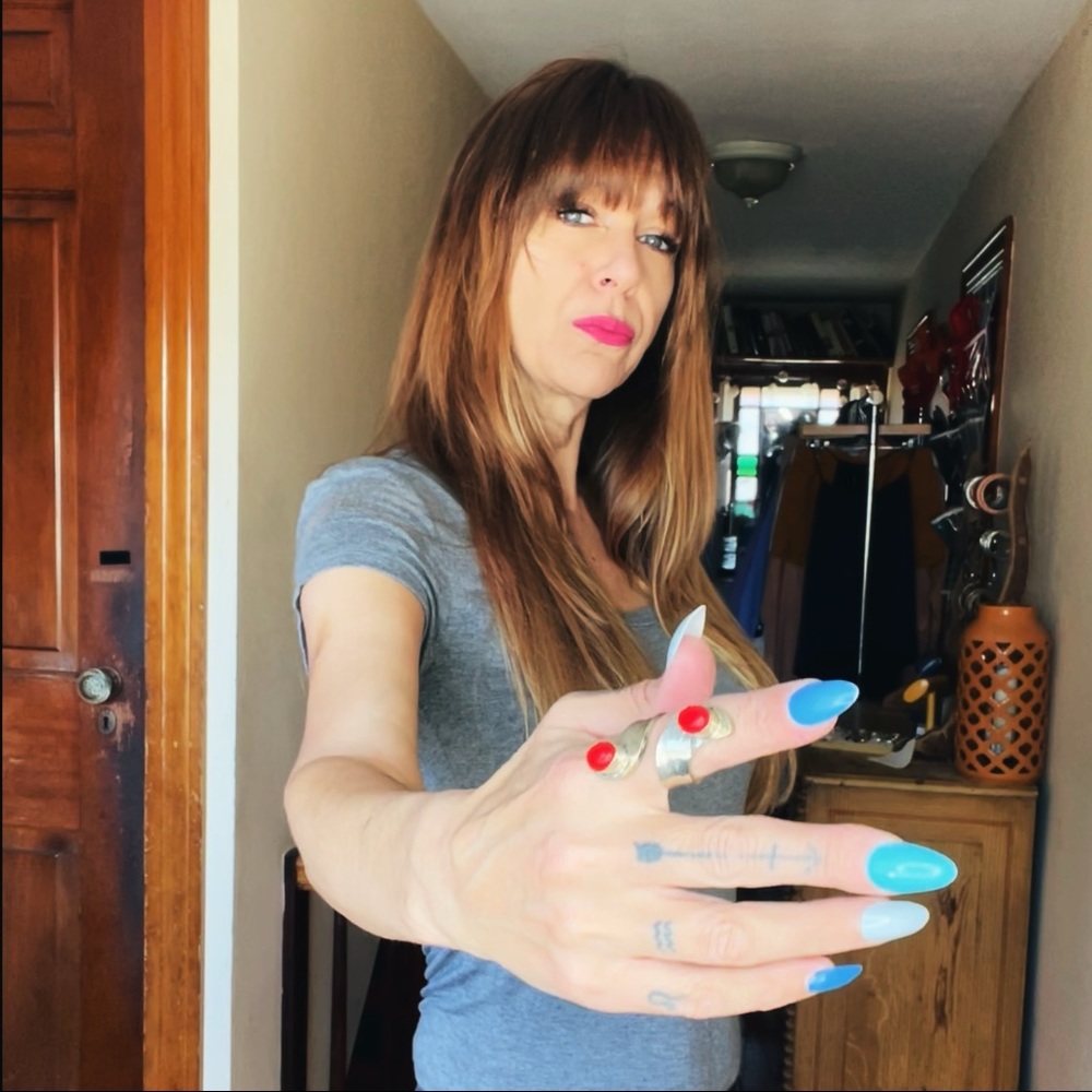 Mixed Metal Red Coral Ring - Picture 7 of 9